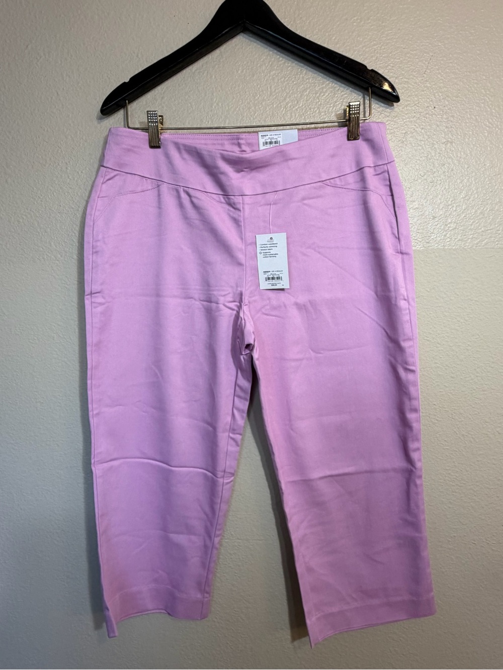 Croft & Barrow Lilac Mid-rise Straight Midcalf Capri pants 10 New